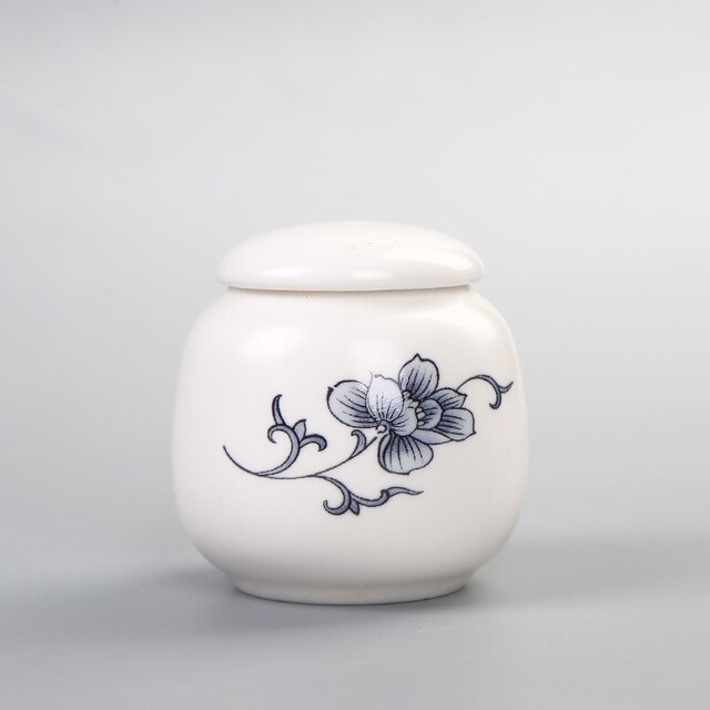 White Ceramic Pet Ashes Urn Cremation Ash Holder Small Animal Pet Parrot Bird Funeral Memorial Casket Burial Urns In Niche: morning glory