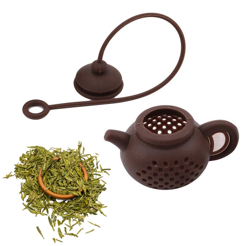 1pcs Teapot-Shape Tea Infuser Strainer Silicone Tea Bag Leaf Filter Diffuser Tea Tools Supplies Tea Pot Infuser Tea Strainer