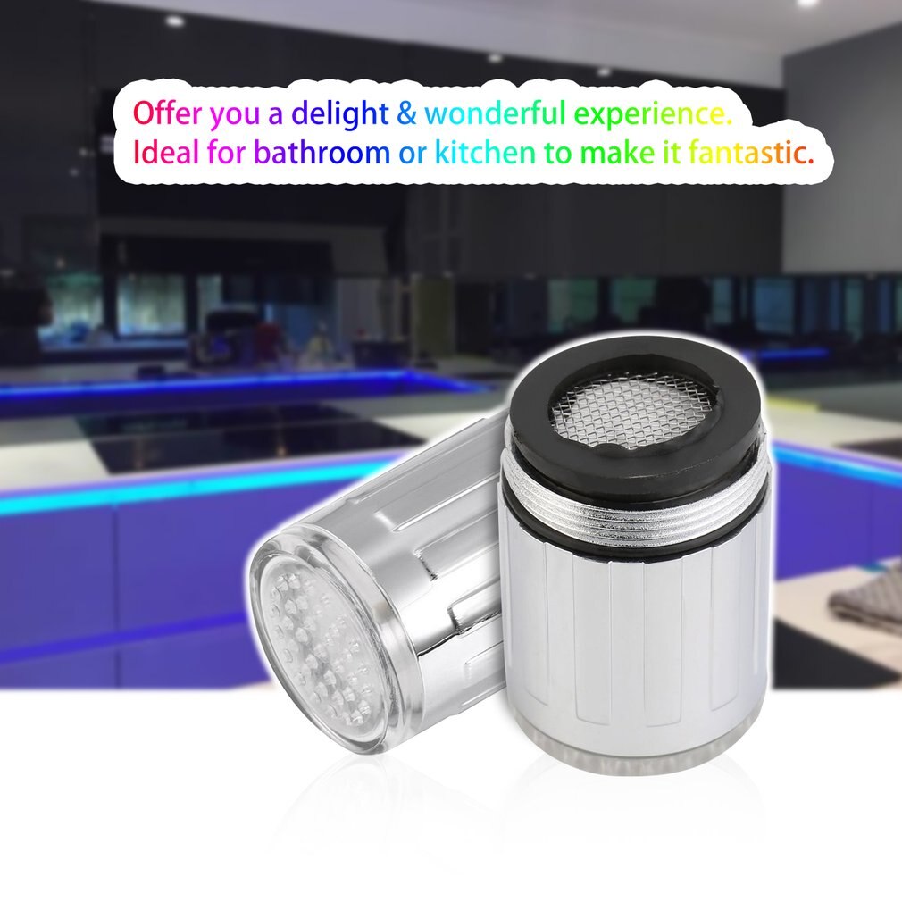 Creatieve Temperatuur Sensor Led Light Water Kraan Tap Glow Verlichting Douche Spuiten Kraan Voor Keuken Badkamer