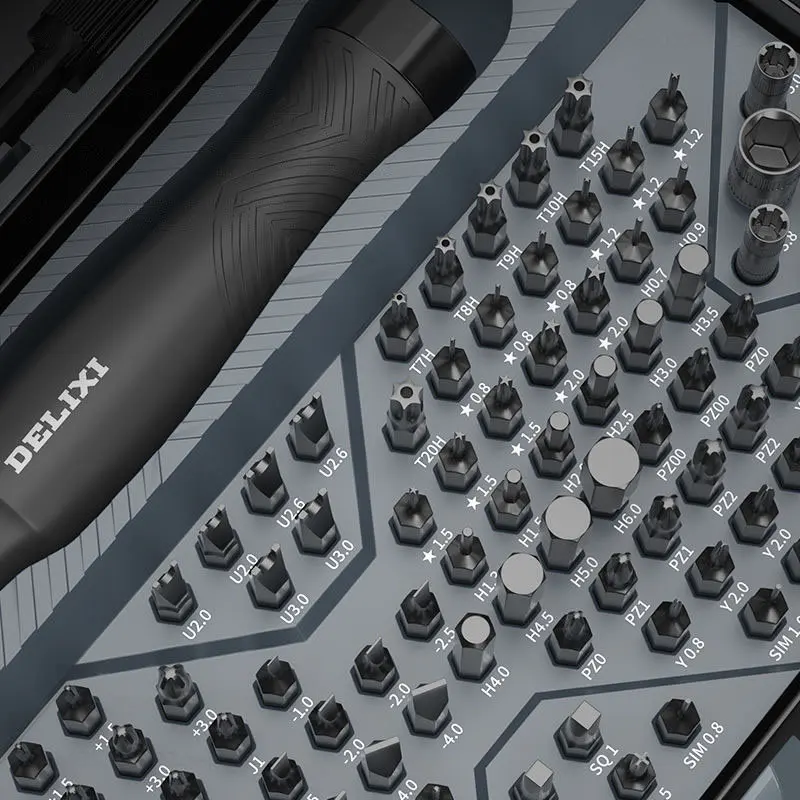 Juego de destornilladores Xiaomi DELIXI 145 en 1, brocas de destornillador magnético de precisión, Kit de reparación de destornillador manual inalámbrico, herramientas