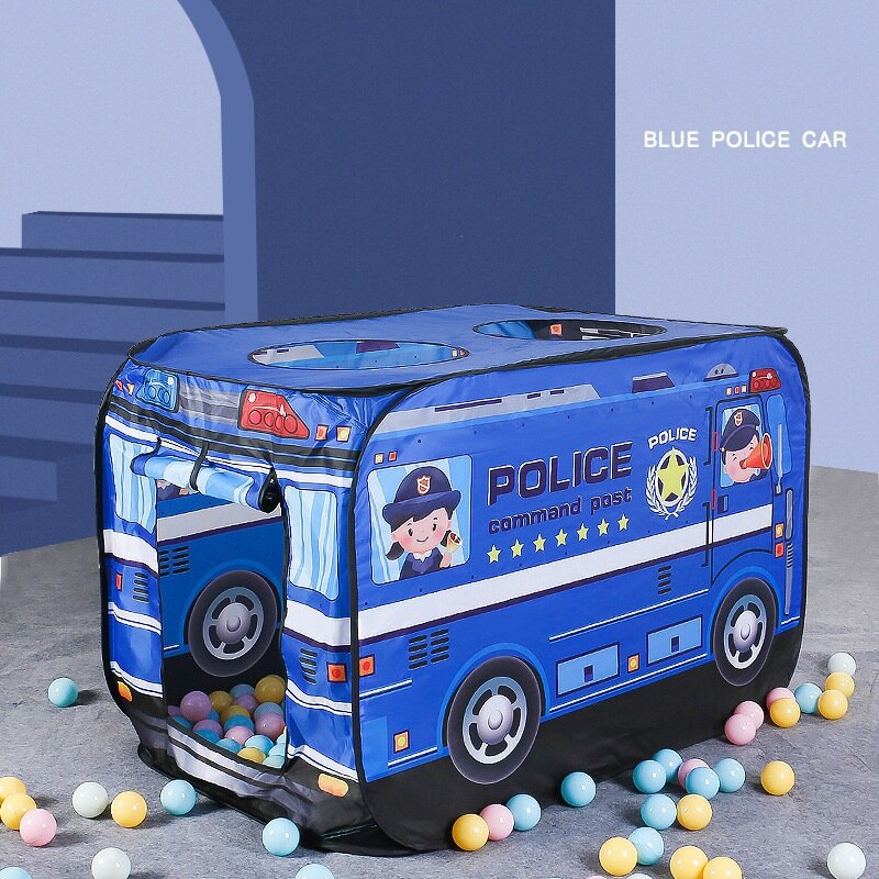 Enfants tente enfants jouer tente jouet pliable Playhouse tissu pompier voiture de Police jeu maison Bus