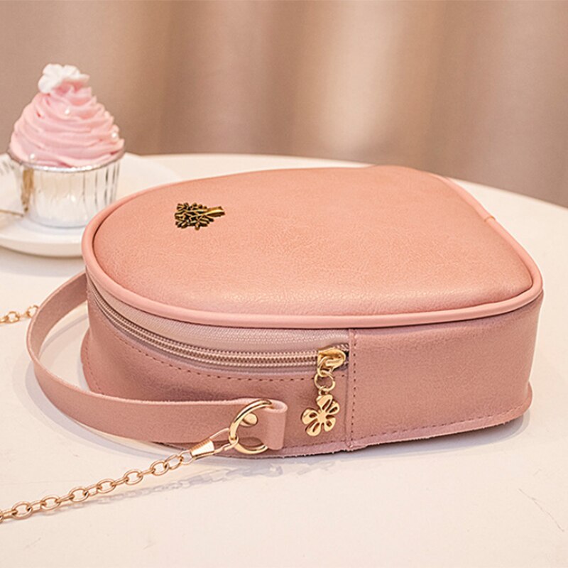 S. ikrr Eenvoudige Retro Vrouwen Handtas Keten Schoudertas Dames Olie Wax Lederen Portemonnee Crossbody Tassen Voor Vrouwen Mini Hand tassen