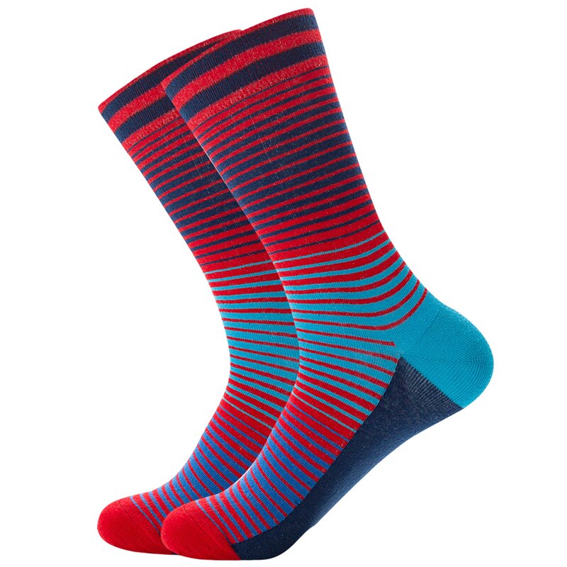 Men Socks Combed Cotton Colorful Happy Funny Sock Casual Long Mens Compression Socks Calcetines Ciclismo Hombre