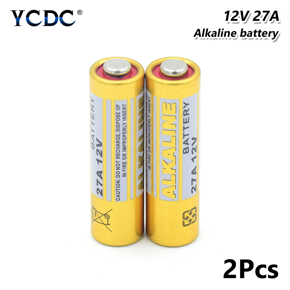 Replacement Batteries 12V Alkaline Battery 27A MN27 E27A L828 E27 VR27 CA22 For Alarm Calculator: 2 PCS