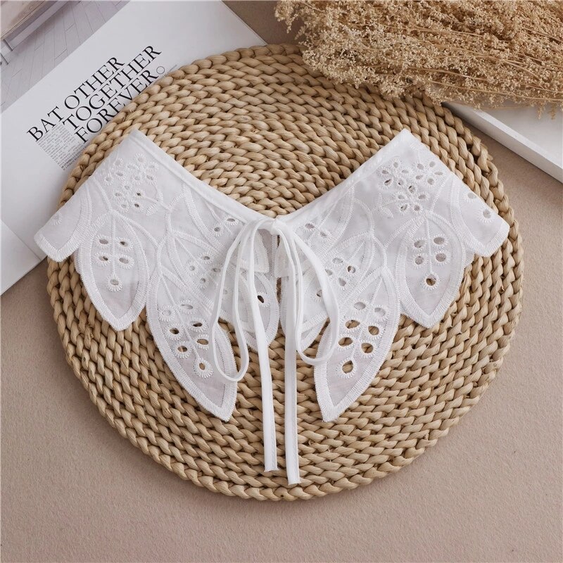 Sitonjwly Witte Sjaal Pop Nep Kraag Vrouwelijke Overhemd Valse Kraag Dames Afneembare Half Shirt Revers Blouse Shawl Wrap Decoratie: 278