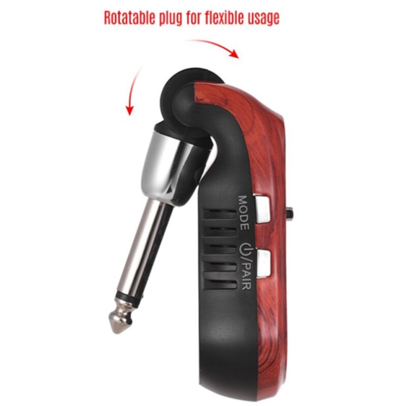 Wireless Guitar System, Rechargeable Digital Guitar Transmitter Receiver with 5 Built-in Effects.