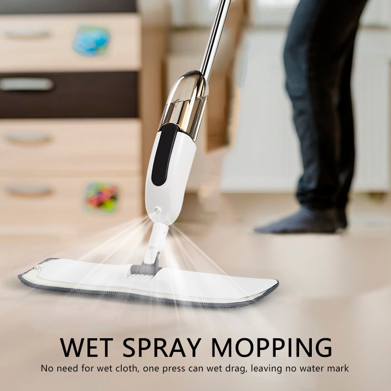 Moppe spray gulv manuel ekstrudering gulvmoppe udskiftelig mikrofiber til hjemmekøkken laminat træ keramiske fliser gulvrengøring