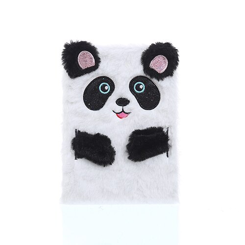 Preppy fourrure étudiant cahier mignon Panda étudiant dessin animé cahier avec ligne journal livre pour l'école hebdomadaire Plan Note: 4