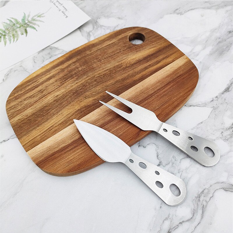 Cheese Board Set Acacia Cheese Block Stainless steel Butter Knife Cheese Cutter Slicer Tools Kitchenware Kitchen Bar Home 1-3pcs