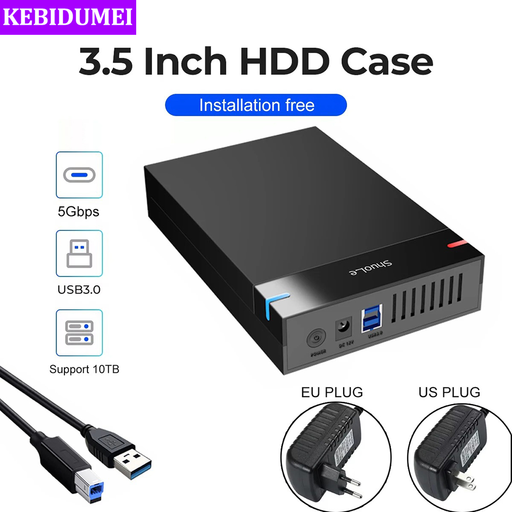 Caixa de disco rígido usb3.0, 2.5/3.5 polegadas, sata para usb 3.0, leitor de disco rígido externo, adaptador de 10tb para pc e laptop