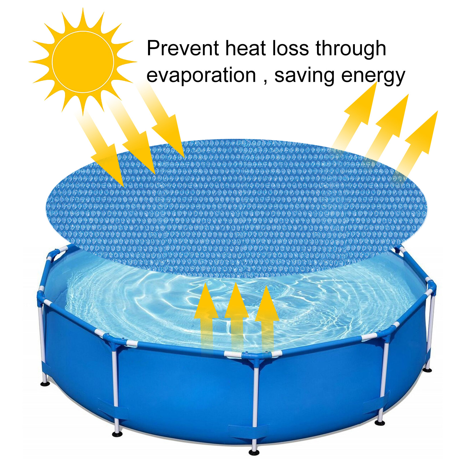 Pool Cover Round Solar Swimming Pool Cover Waterproof Heat Insulation Bubble Film Outdoor Bubble Blanket Anti-UV Dustproof Cloth