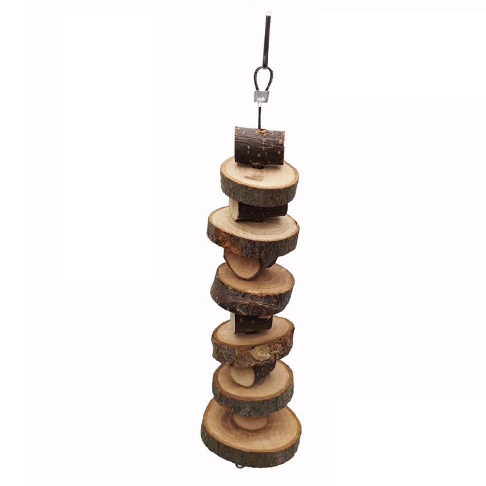 Juguete masticable de madera para hámster, accesorios de jaula para mascotas pequeñas,