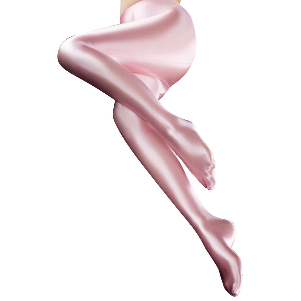 Vrouwen Glanzende Glossy Spandex Kousen Opaque Panty Sport Fitness Panty ED889: Roze