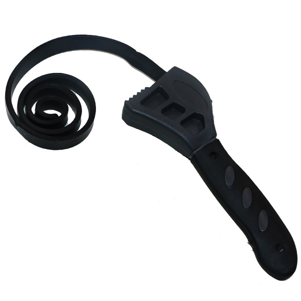 500mm Non-slip Pipeline Wrench Rubber Strap Wrench Jar Lids Tighten Loosen Plumbing Tool Universal Oil Filter Spanner: black