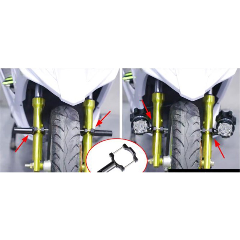 Universal monteringsbeslag til motorcykel kofanger modificeret forlygte stativ spotlight forlængelse pole frame support forlængelsesbeslag