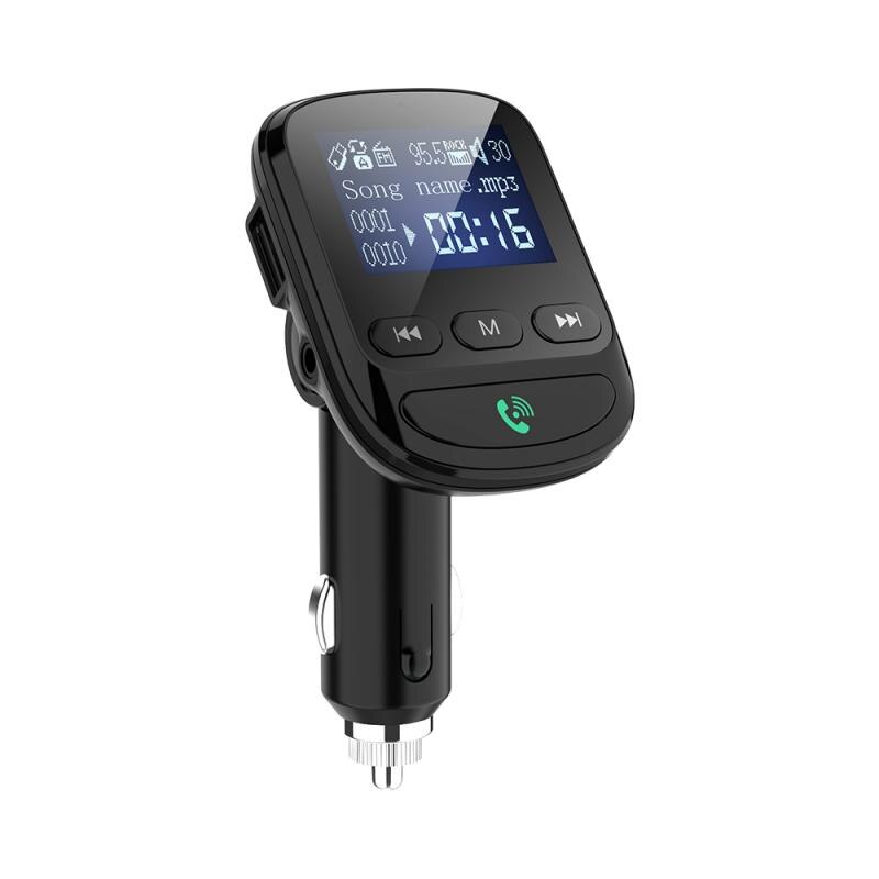 Autolader Handsfree Fm-zender Bluetooth Carkit Lcd MP3 Speler Auto Sigarettenaansteker QC3.0 Snel Opladen