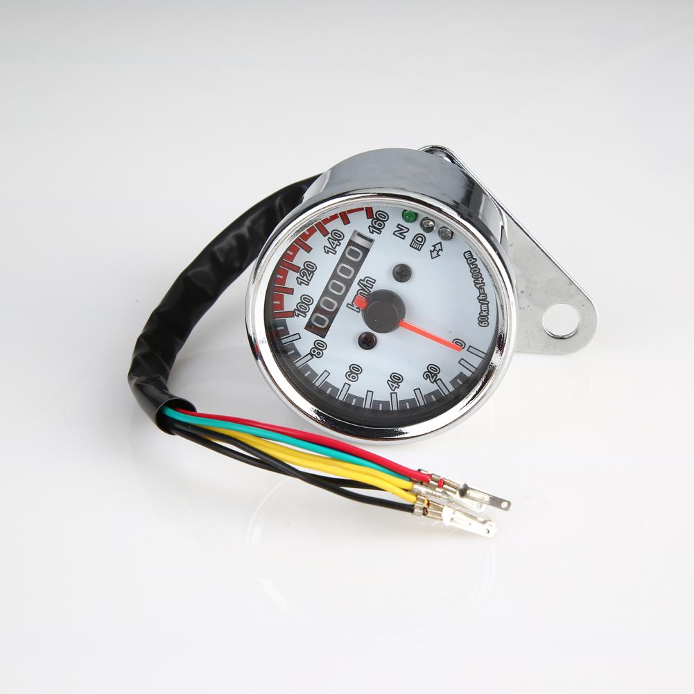 85% Verkoop! Snelheidsmeter Motorfiets 12V Universele Motorfiets Snelheidsmeter Kilometerteller Snelheidsmeter Toerenteller Met Led Indicator