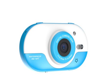 8mp voksne børn digitalkamera flersproget vandtæt kamera med bageste dobbelte kameraer 2.4 tommer ips hd-skærm: Blå