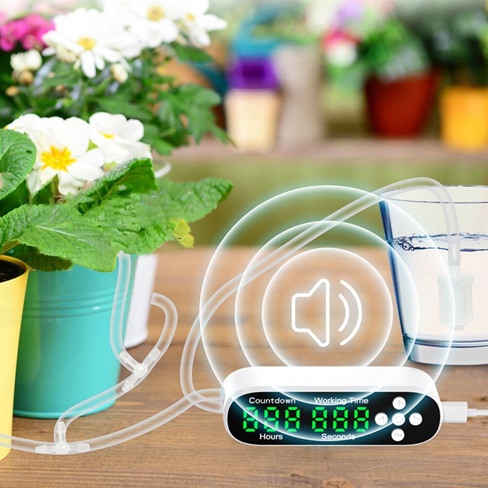 Dispositivo de riego automático inteligente, controlador temporizado para jardín, terraza, sistema de riego por goteo para flores de plantas en maceta 10-20