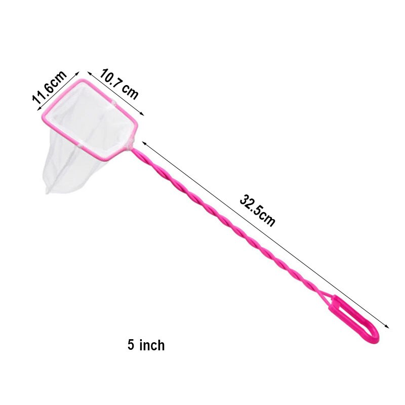 1 stk akvarietilbehør langt håndtag firkantet akvarie akvarium fiskenet landingsnet til fisk holdbare produkter