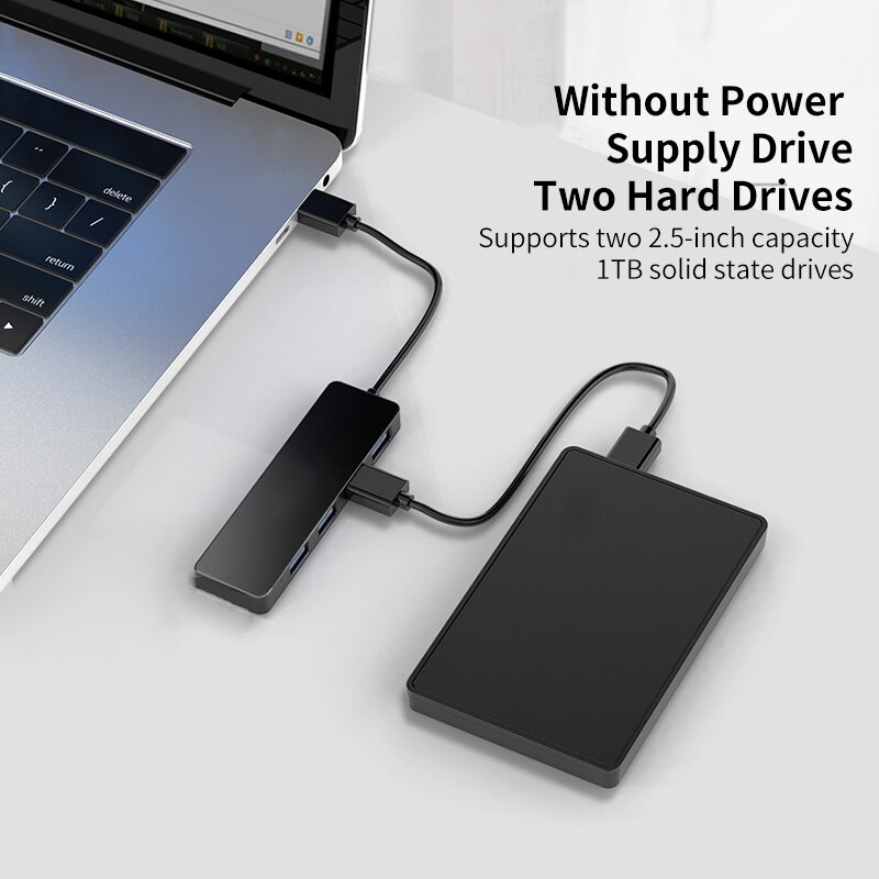 Hi-Speed Hub Adapter USB Hub Mini USB 2.0 4-Port Splitter For PC Laptop Notebook Receiver Computer Peripherals Accessories