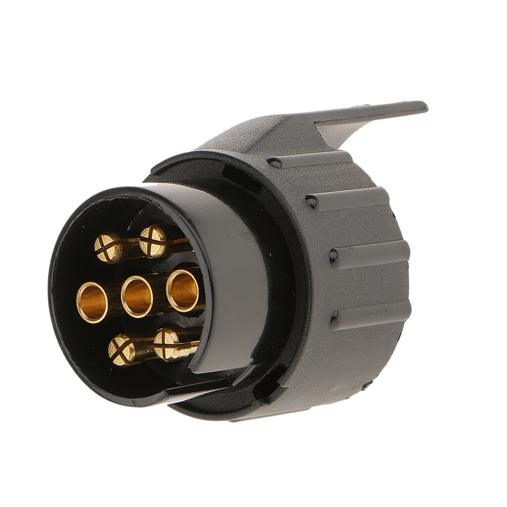 ETUKER 7-13 Pin 13 Pin Traction Adapter, Trailer Converter, 12V Waterproof Electrical Adapter Socket Converter Connector for Caravan, RV, Truck