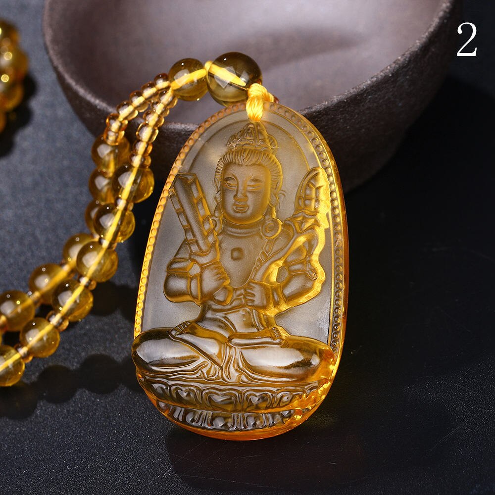 Unique Natural Carved Buddha Lucky Amulet Pendant Necklace For Women Men Sweater Pendants Jewelry Classical: F0032