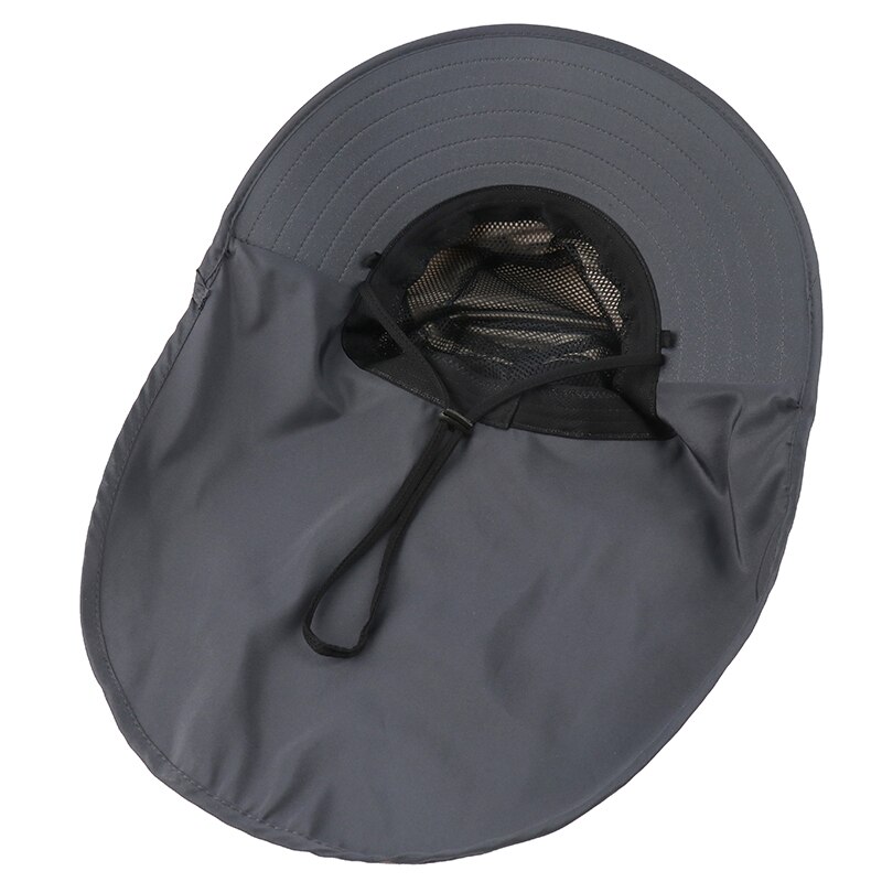 CAMOLAND 2 in 1 Summer UPF 50+ Sun Hats Male Outdoor Breathable Hiking Fishing Caps With Neck Flap UV Protection Bucket Hats