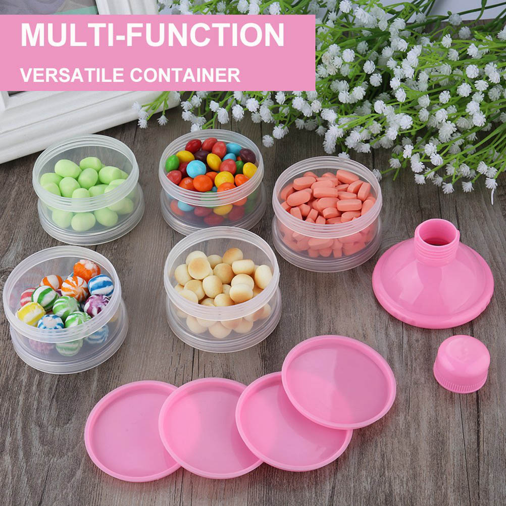 5 Layers Non-Spill Baby Milk Box Formula Dispenser Stackable Snack Storage Container Food Box Storage Food Bottle
