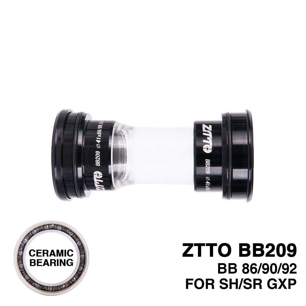Juego de platos y bielas de cerámica BB209 BB92 BB90 BB86, compatible con soportes inferiores para shimano, piezas de bicicleta de montaña, 24mm, BB GXP, 22mm: CERAMIC Black