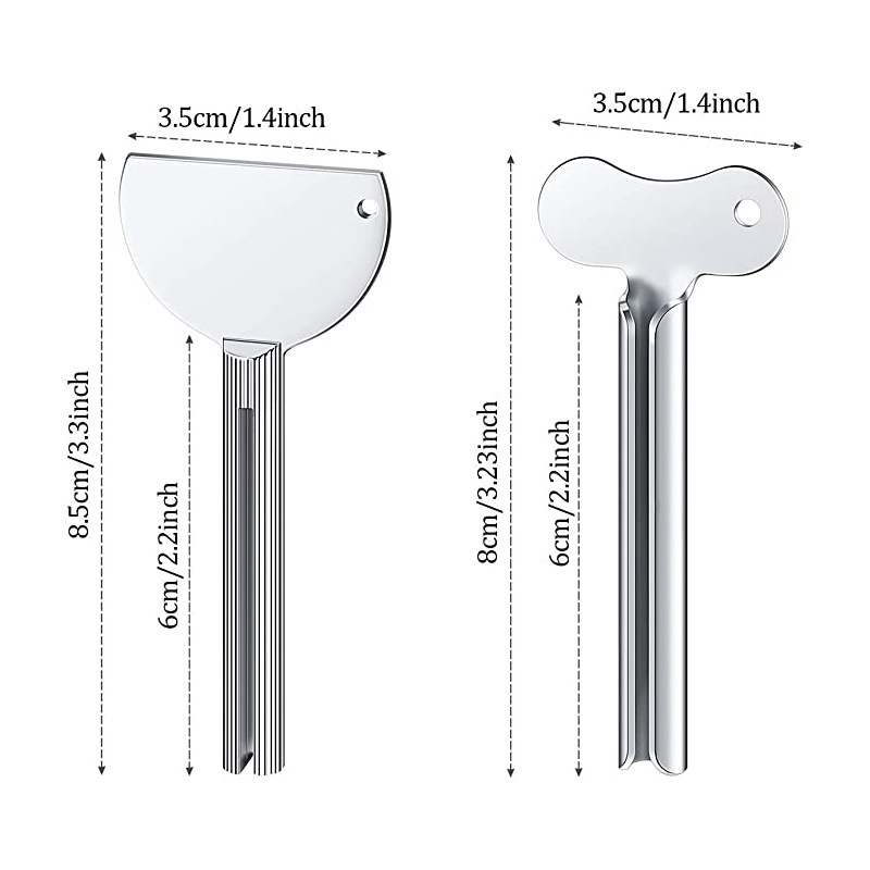 Stainless Steel Toothpaste Squeezer Facial Cleanser Metal Tube Rolling Press Squeezer Toothpaste Dispenser