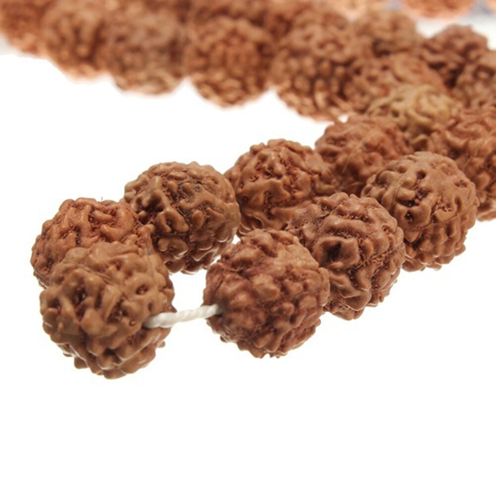 Natürliche Rudraksha Japa Mala 108 + 1 Perle Hindu Gebet Meditation Buddhistischen für Meditation Praxis Armband #1219