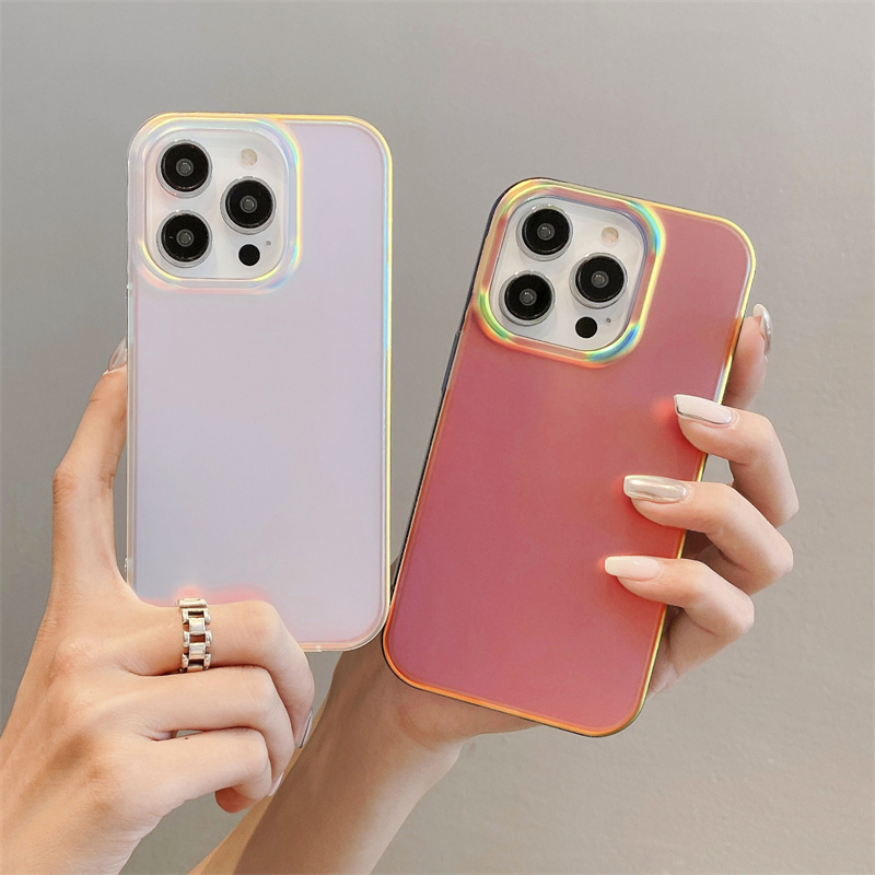 Coque de téléphone pare-chocs antichoc, couleur fluorescente, mat, éblouissante, pour iPhone 15 12 13 16 Pro Max 14 Plus, housse de Protection pour filles