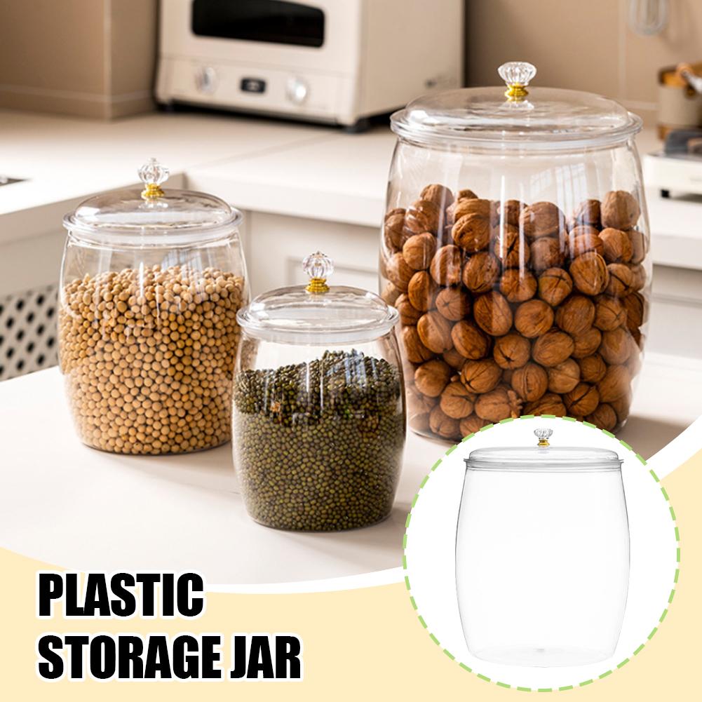 Kitchen Stackable Sealed Jar Plastic Food Storage Box Multigrain Tank Bottle Dried Fruit Tea Storage Containers ﻿