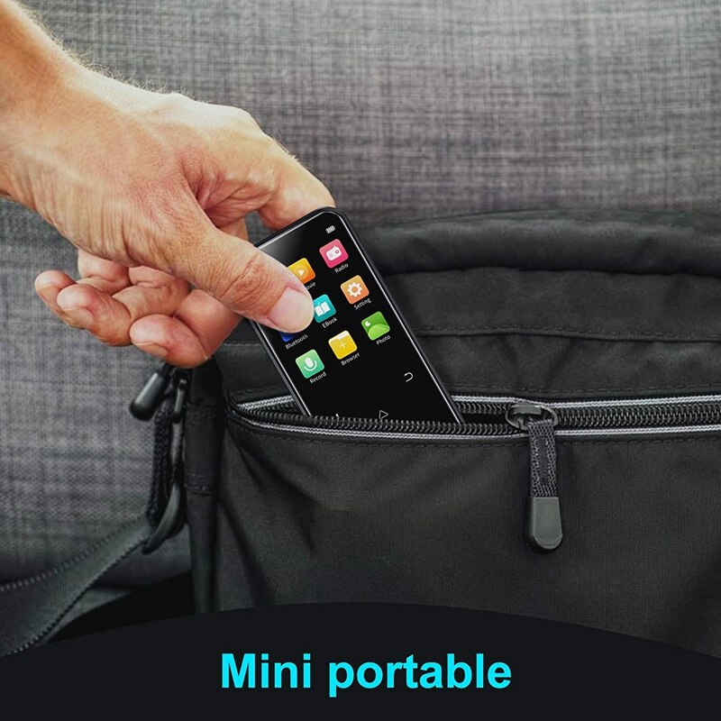 2.4-inch MP3 Player RUIZU D19 Bluetooth 4.0 MP3 Player 16GB Portable Walkman with FM Radio Bluetooth Speaker