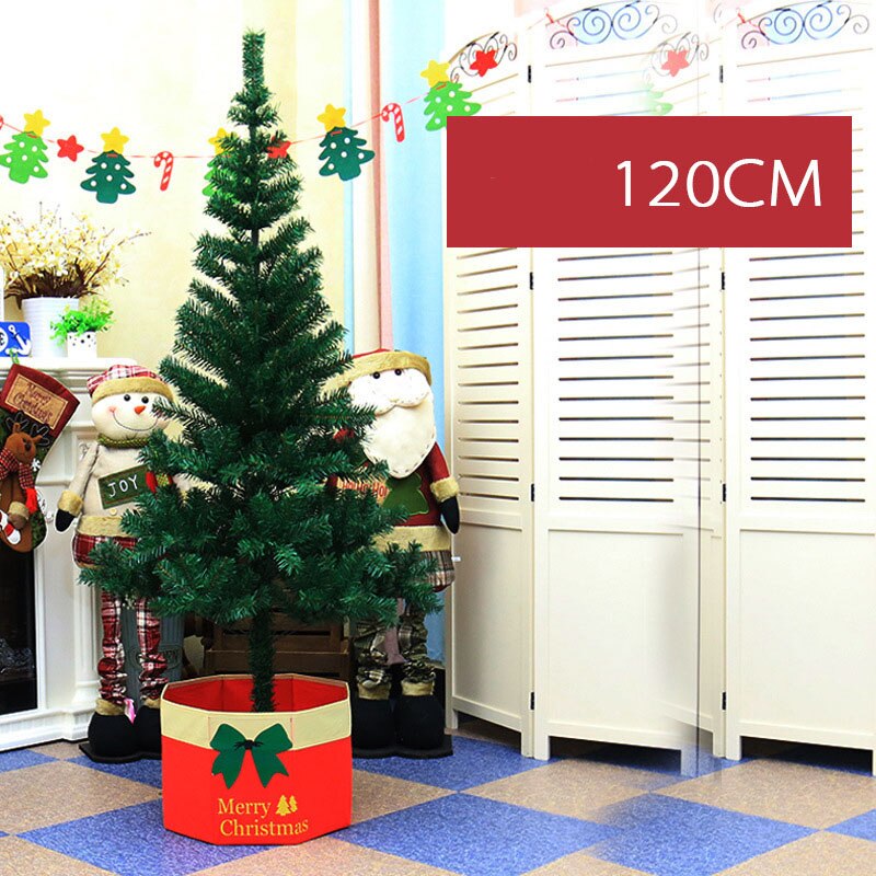 Simulation Christmas Tree 60cm/120mPVC Pine Needle Christmas Tree Pink Green Christmas Party Home Decora Accessories Set: 120cm green
