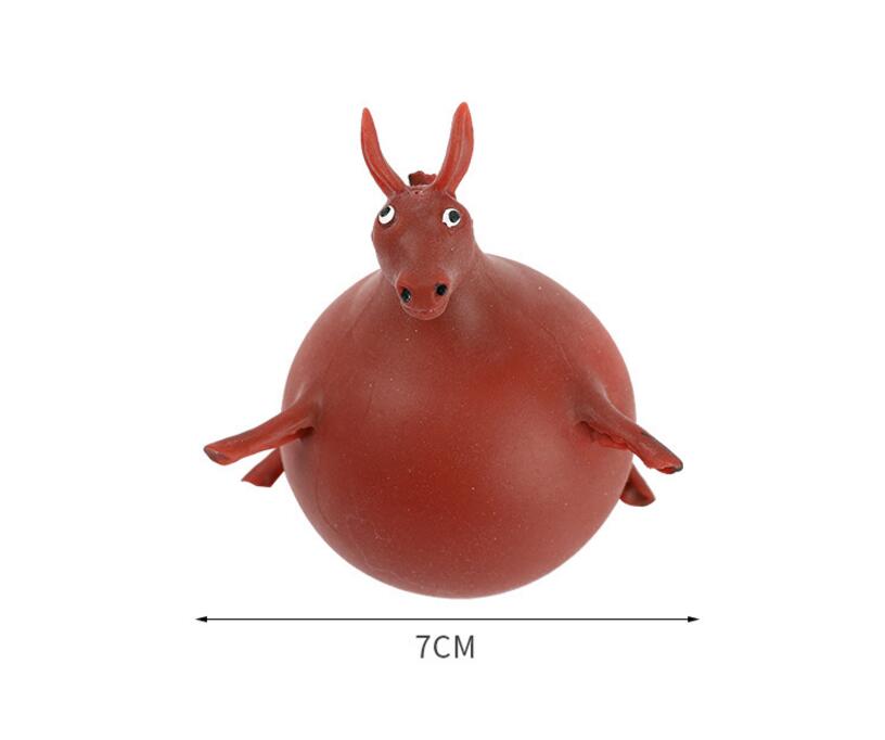 Babyspeelgoed grappige tpr blazende dieren knijp anti-stress zachte rubberen opblaasbare spellen bal speelgoed voor kinderen leuk voor kinderen