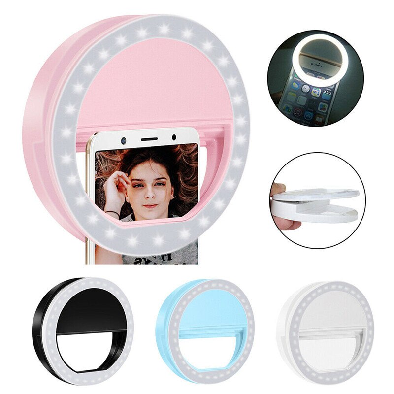 Universal Mini Ring Lamp Beauty Fill Ring Light Camera Lenses Enhancing Phone Selfie Luminous Flash Supplementary Accessories