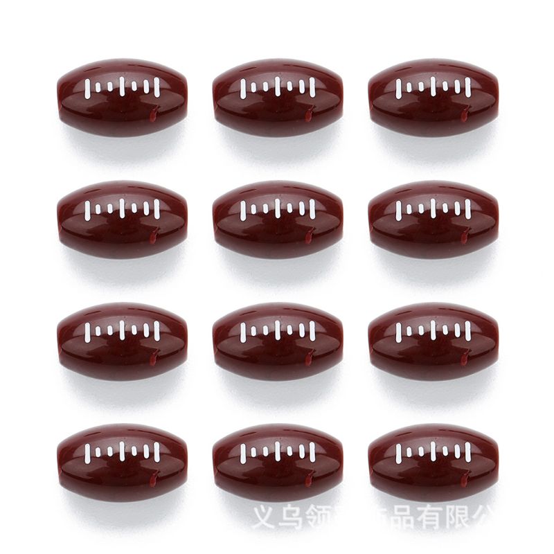 100 stk akryl baseball volleyball rugby tennis basketball perler 12mm sports ponni ball spacer perler smykkefremstilling