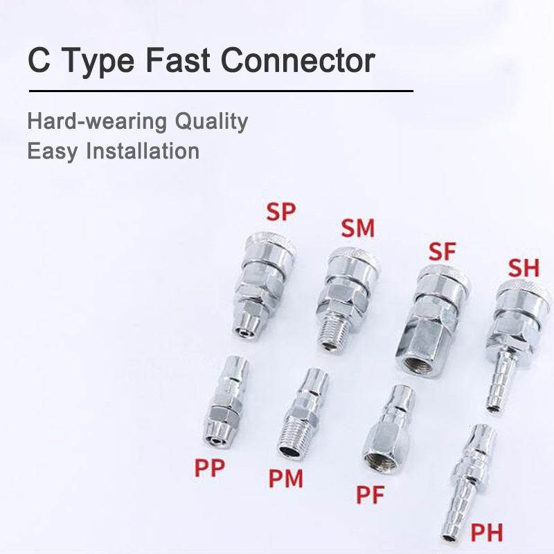 Pneumatic fittings Air Compressor Hose Quick Coupler Plug Socket Connector SP20,PP20,SM20,PM20,SH20,PH20,SF20,PF20