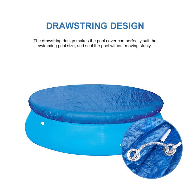 Dia 183cm 244cm 305cm Round Swimming Pool Cover Waterproof Rainproof Dust Cover Tarpaulin Garden Swimming Pools Accessories
