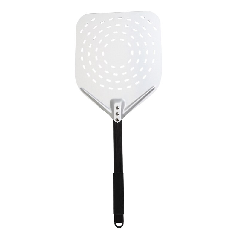 Practical 12 Inch Anodized Aluminum Pizza Paddle Perforated Pizza Peel Pizza Shovel for Baking Homemade Pizzas: Default Title