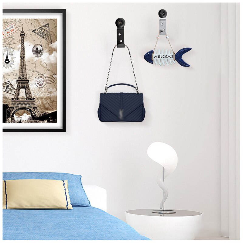 Coat Hooks with Rubber Door Stopper, Wall Hooks for Hanging Coat Towel Hooks Hardware Heavy Duty Stainless Steel, Black, Brushed