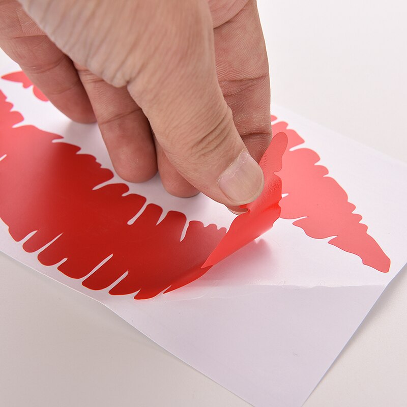 1pc Funny Lip Kiss Print Sticker DIY Decal For Room Decal Sticker Living Room Room Background Wall House Decal