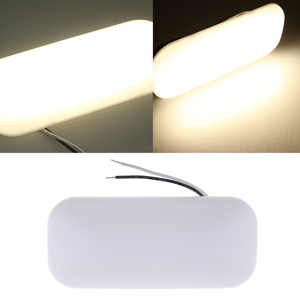 RV LED Ceiling Dome Roof Light Fixture 8 inch Interior Lighting for Car/RV/Trailer/Camper/Boat - DC 12V, Neutral White, 4000K