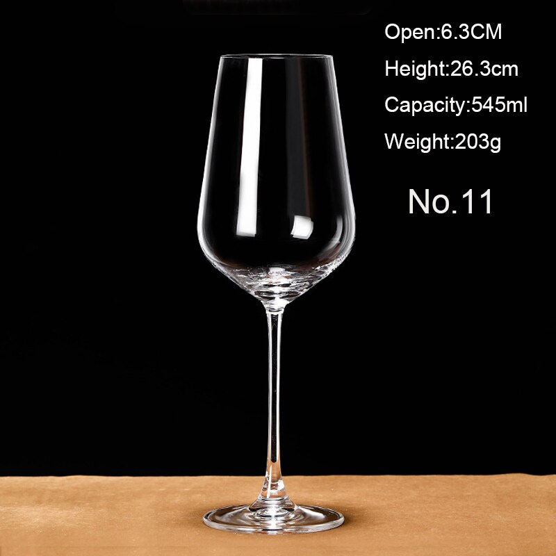 6PCS 13 Transparent Wine glass set a tall champagne glass European white wine glass without lead: 11