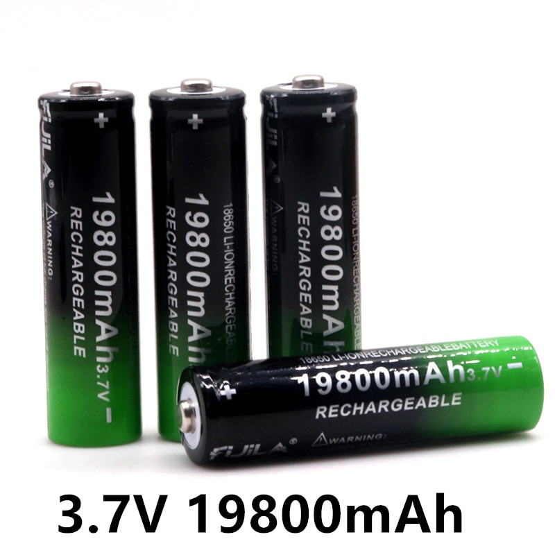 100% 18650 3.7V 19800Mah Oplaadbare Batterij Voor Zaklamp Zaklamp Koplamp Li-Ion Oplaadbare Batterij