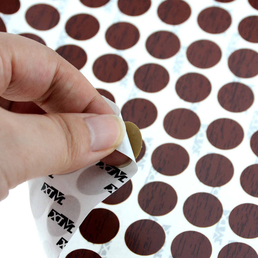 96Pcs/Sheet Pvc 15Mm Zelfklevende Decoratieve Films Meubels Schroef Cover Caps Stickers Hout Ambacht Bureau Kast ornament