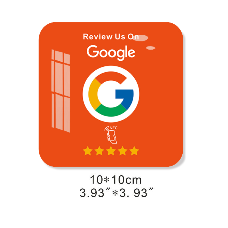 Acrylic NFC Plaque NFC Plate Google Reviews Increase Your Reviews: Cyan