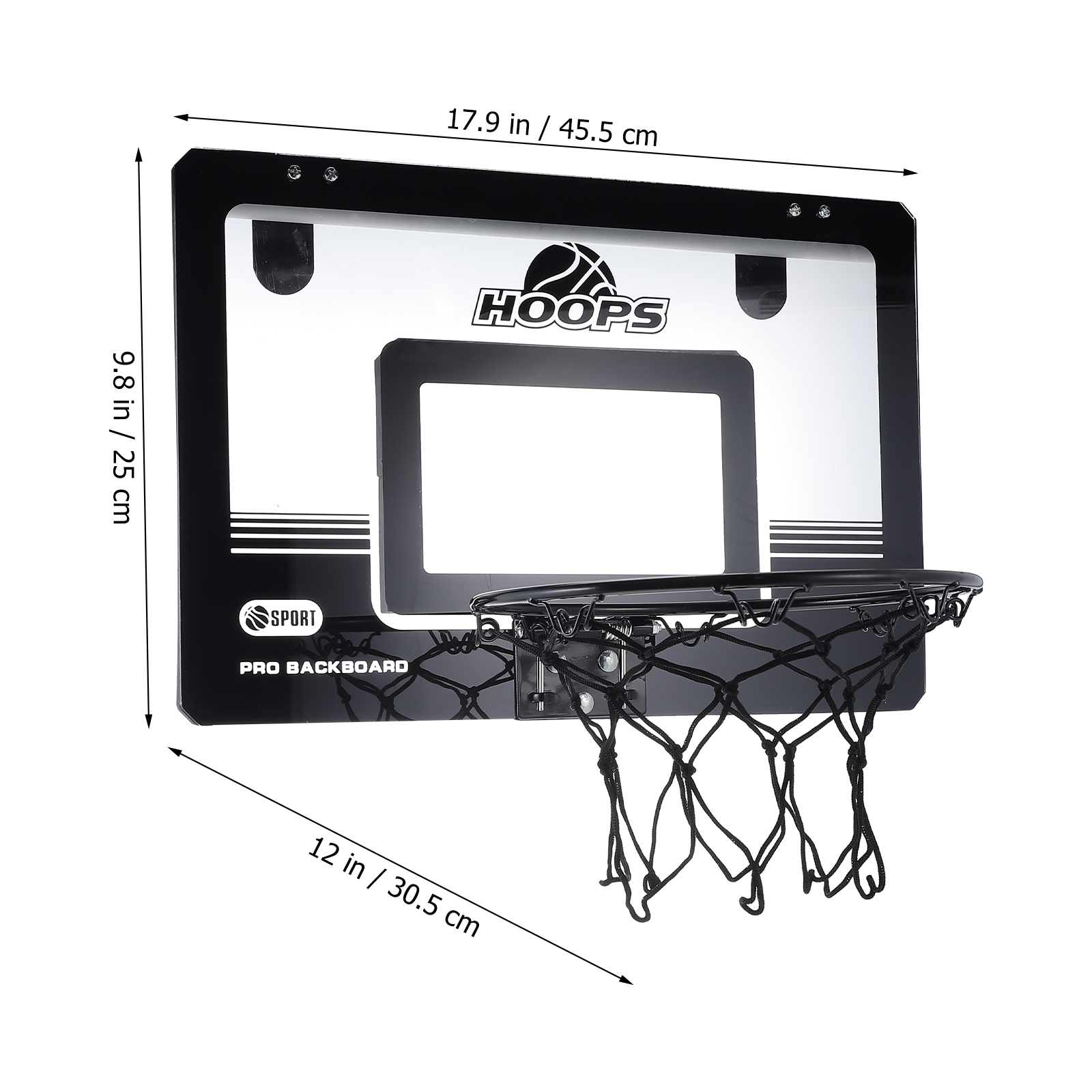 1 Set of Mini Basketball Hoop Door Hanging Basketball Board for Home Office